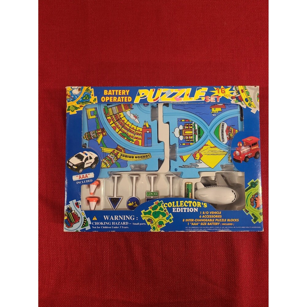 NEW Vintage Battery Operated Airplane Puzzle Set Collector's Edition S-1779 NIB
